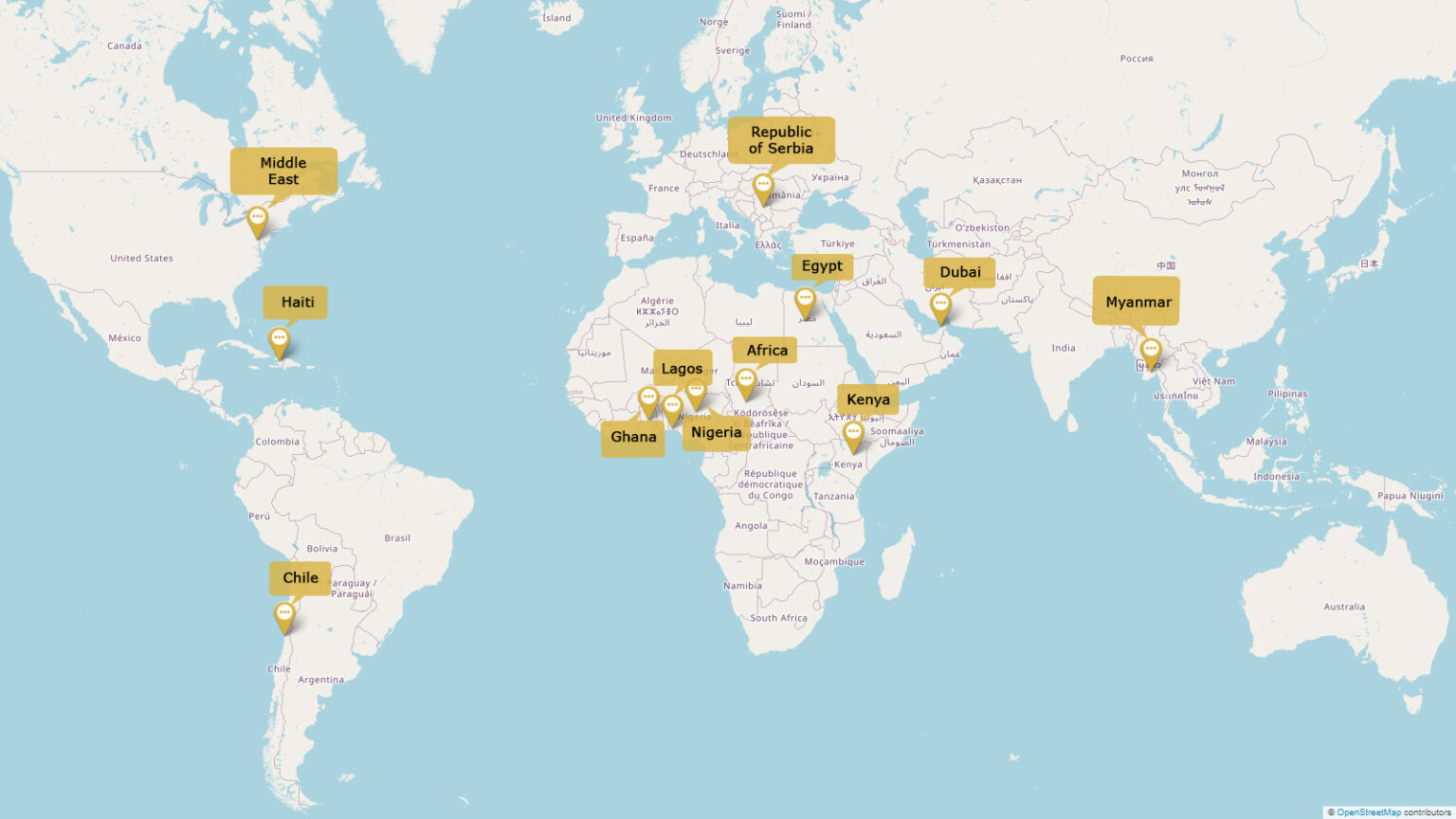 Global Presence Map